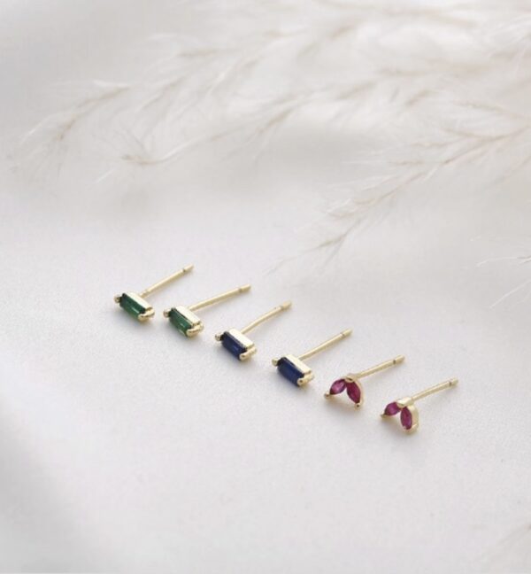 Aros topo piedras colores