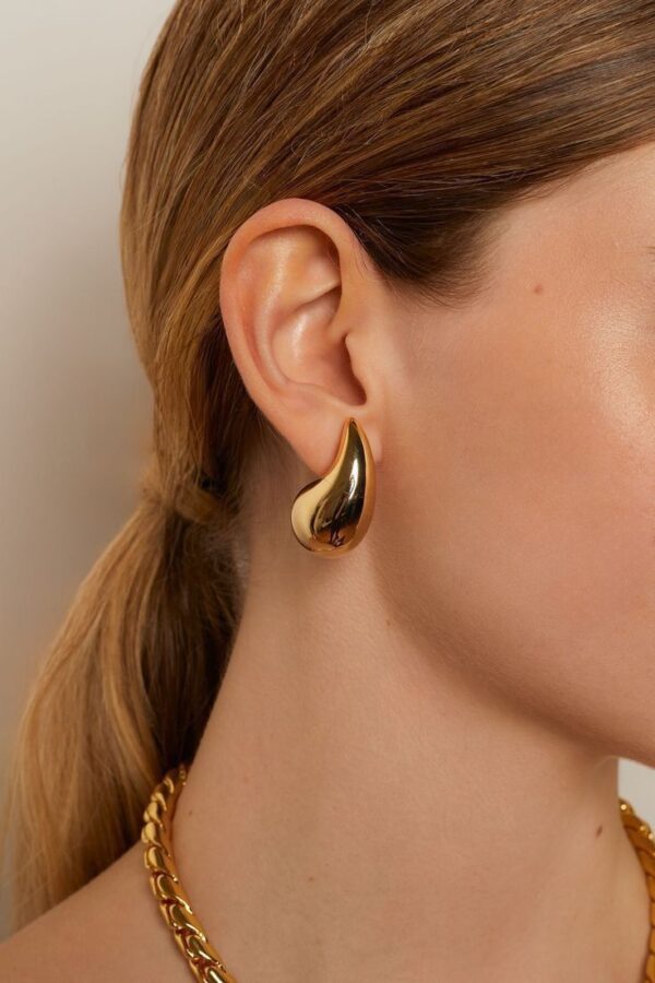 Aros gotas dorado